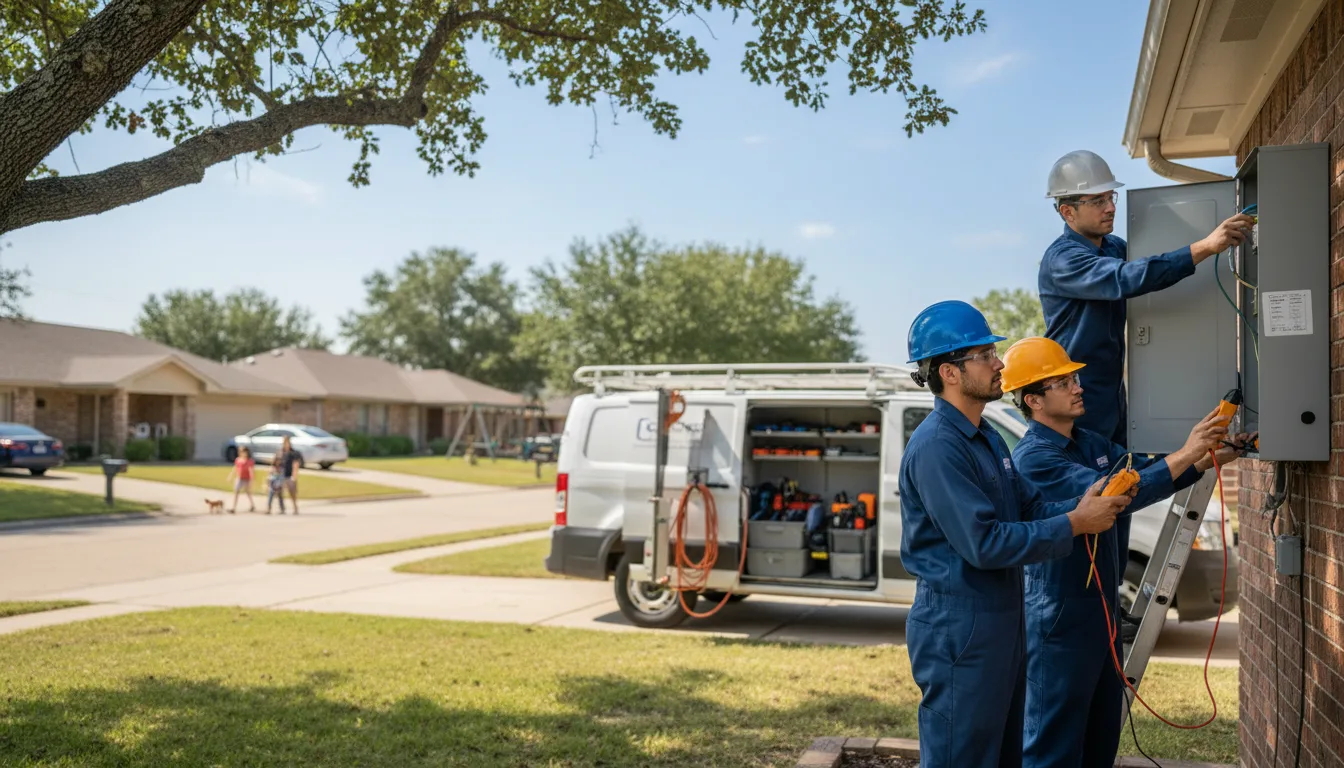 Certified electrician providing emergency electrical services in South Plains, TX